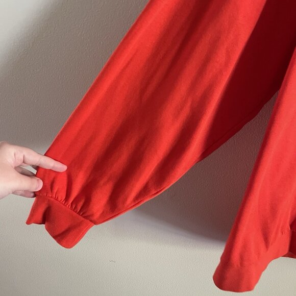 Nike Women 2X Red Fleece Sportswear Icon Clash Half-Zip Pullover Sweatshirt - Picture 5 of 12